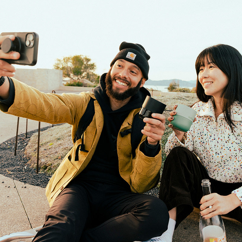 8oz-rise-lowball-tumbler-r1 8oz_rise_lowball_black_iceberg_couple_selfie_city_square.jpg