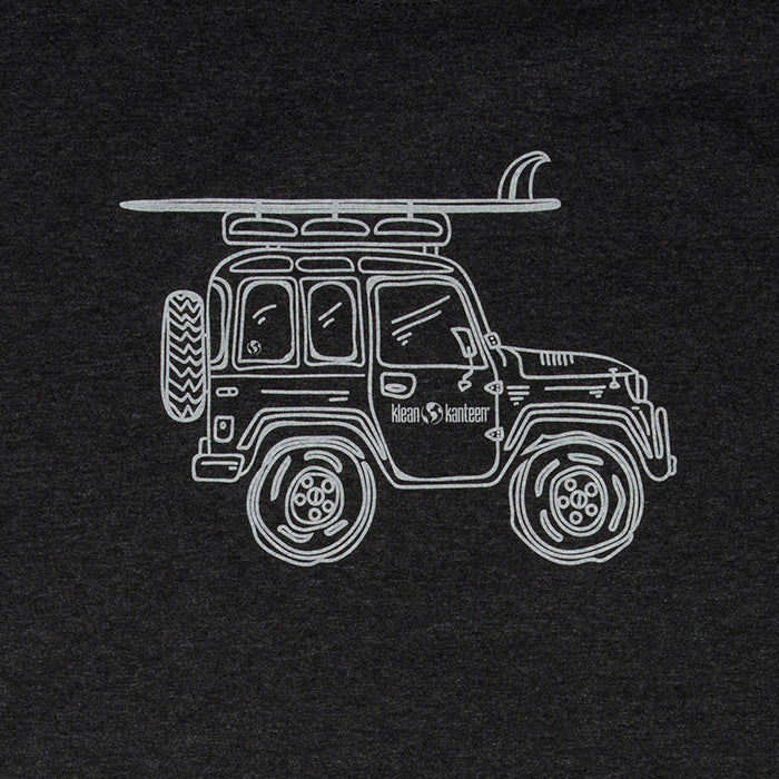 adventure-vehicle-t-shirt-d9 klean_shirt_jeep_front_closeup_lifestyle.jpg